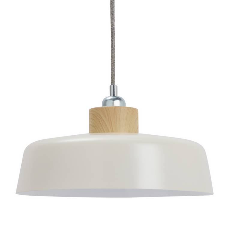 Argos Home natural metal and wood easy fit lampshade 30cm (British brand)
