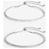 Lipsy crystal bar bracelets pack of 2, imported from the UK