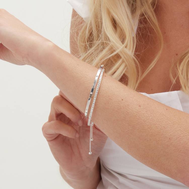 Lipsy crystal bar bracelets pack of 2, imported from the UK
