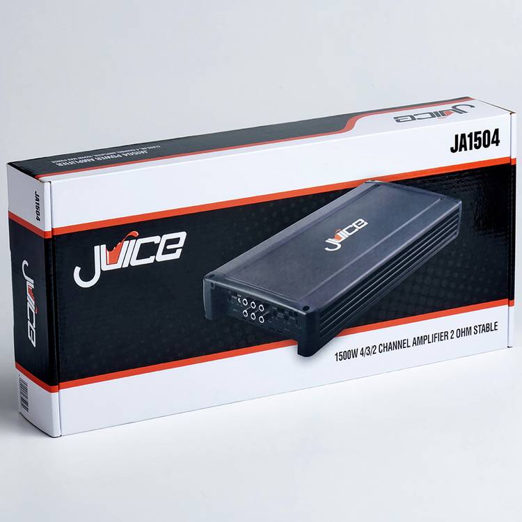 Juice JA1504 car amplifier with adjustable filters, imported from the UK