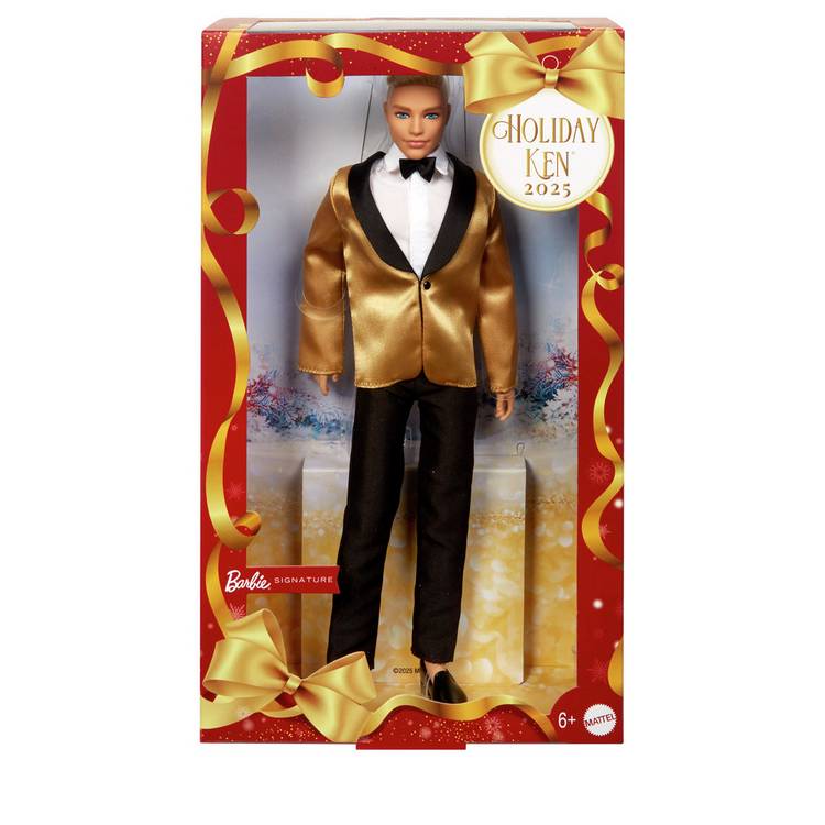 Barbie Holiday Ken 2025 fashion doll 33cm, imported from the UK