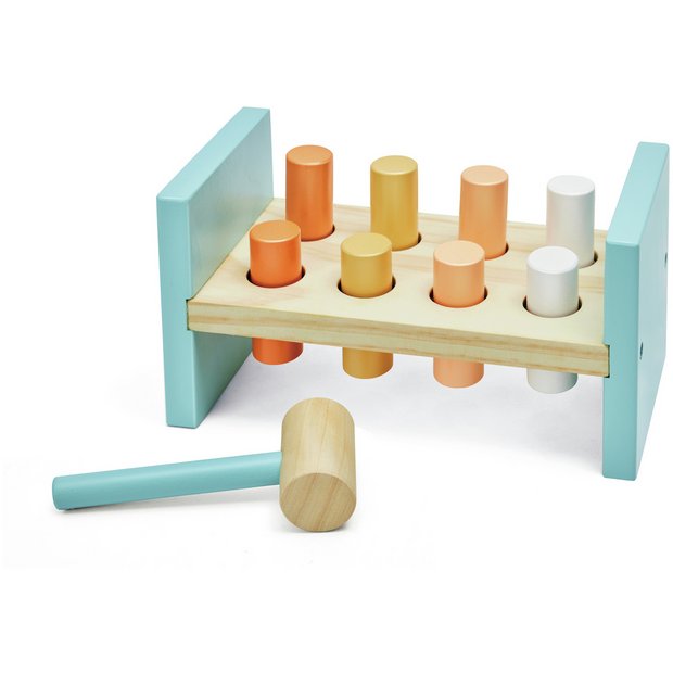 Chad Valley wooden hammer bench toddler toy, UK version