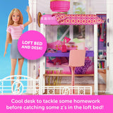 Barbie Estate Dolls House with pool slide, 3 dolls - British product
