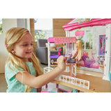 Barbie Estate Dolls House with pool slide, 3 dolls - British product