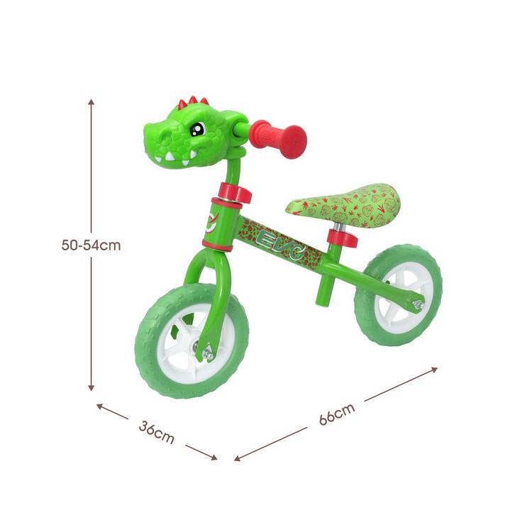 EVO Dino balance bike 8 inch with steel frame, imported from the UK