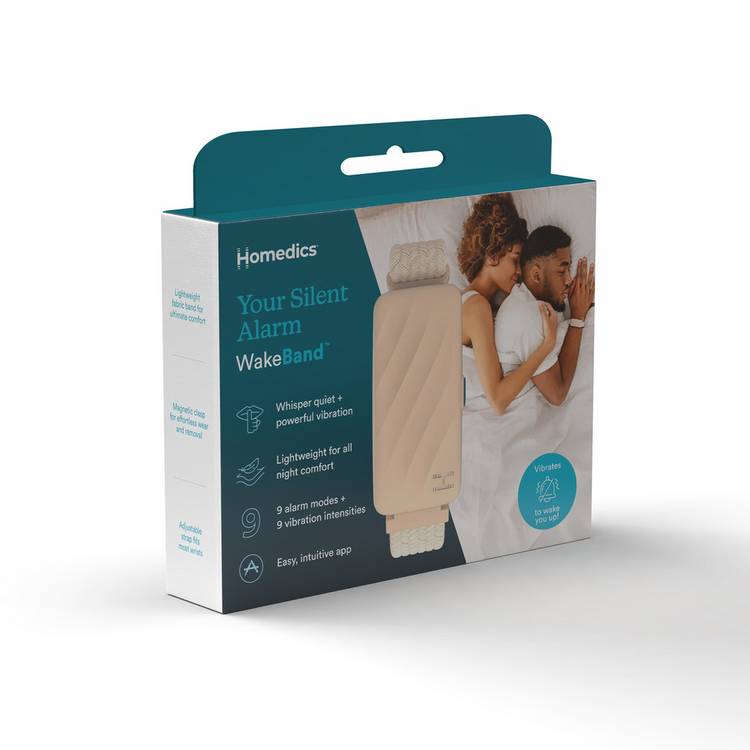 Homedics WakeBand vibrating alarm Cream, imported from the UK