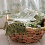 Appletree Edale cotton bedding set green print double (British brand)