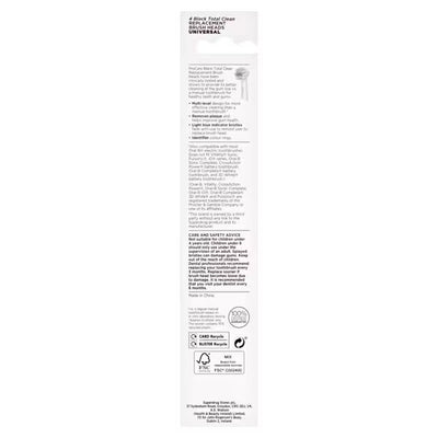 Superdrug ProCare Total Clean Reservedelsbørstehoder Svart x4