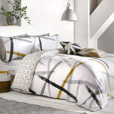 Argos Appletree Leda Cotton Printed Grey Bedding Set - Double- Buy online at McGrocer