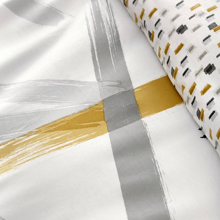 Appletree bedding set double cotton printed grey, UK version