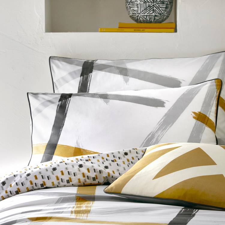 Appletree bedding set double cotton printed grey, UK version
