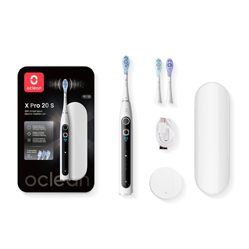 Oclean X Pro 20 sonic toothbrush white (British brand)