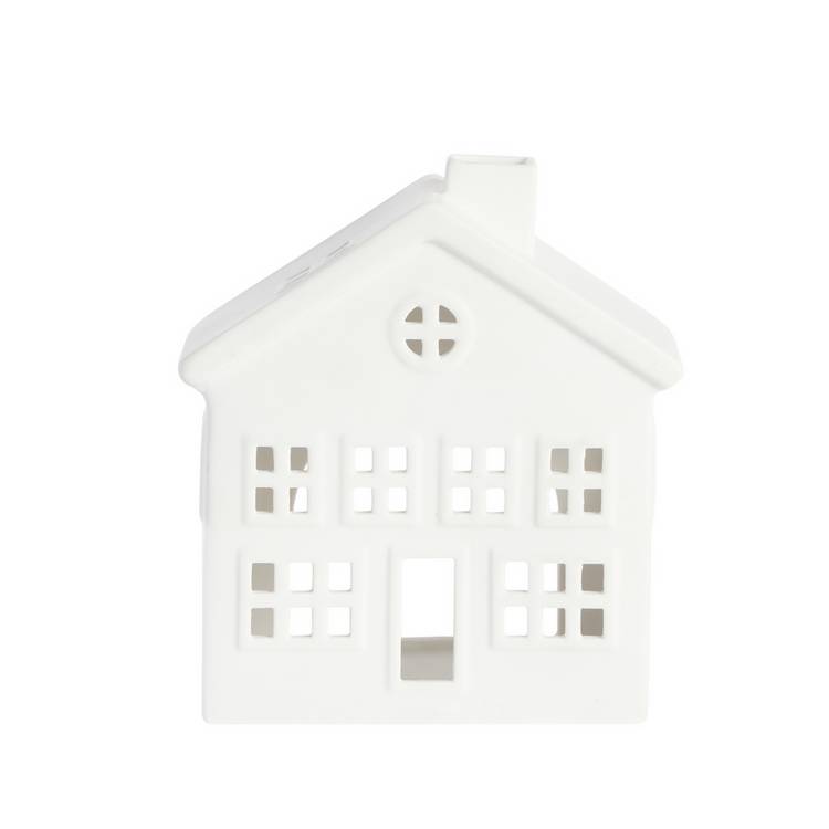 Habitat ceramic house tealight holder white 18cm (British brand)