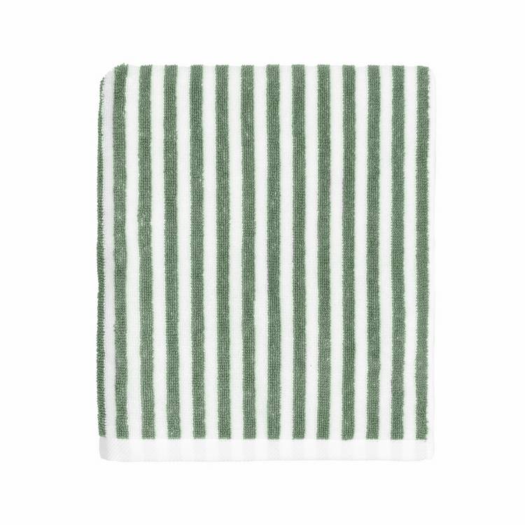 Yard Hebden Stripe Forest hand towel 100x50cm (British brand)