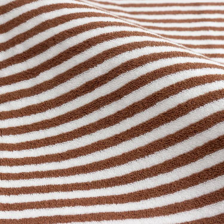 Yard Hebden stripe hand towel, brown, 100x50cm - British product