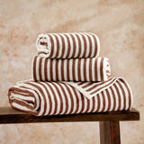 Yard Hebden Stripe brown bath towel 70x130cm, imported from the UK