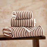 Yard Hebden brown stripe bath sheet 150x100cm, UK version
