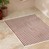 Yard Hebden Stripe brown cotton bath mat, UK version