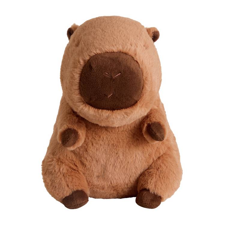 Argos Home brown capybara soft toy, imported from the UK