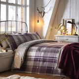 Dreams & Drapes Brushed Cotton Colville Check Bedding Set - Double