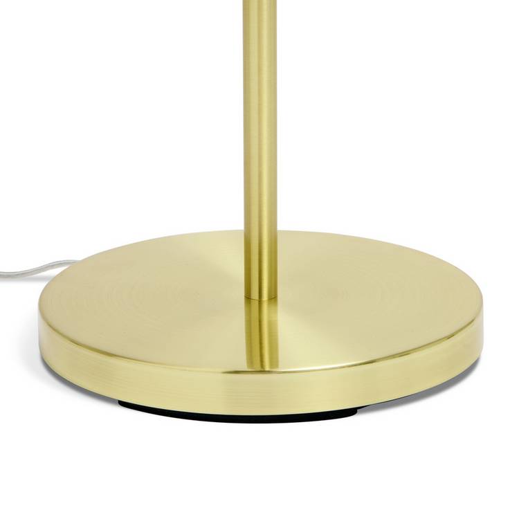 Habitat Iras brass double head floor lamp - British product