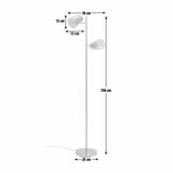 Habitat Iras brass double head floor lamp - British product