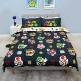 Nintendo Super Mario bedding set black and white double (British brand)