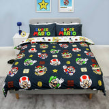 Nintendo Super Mario bedding set black and white double (British brand)
