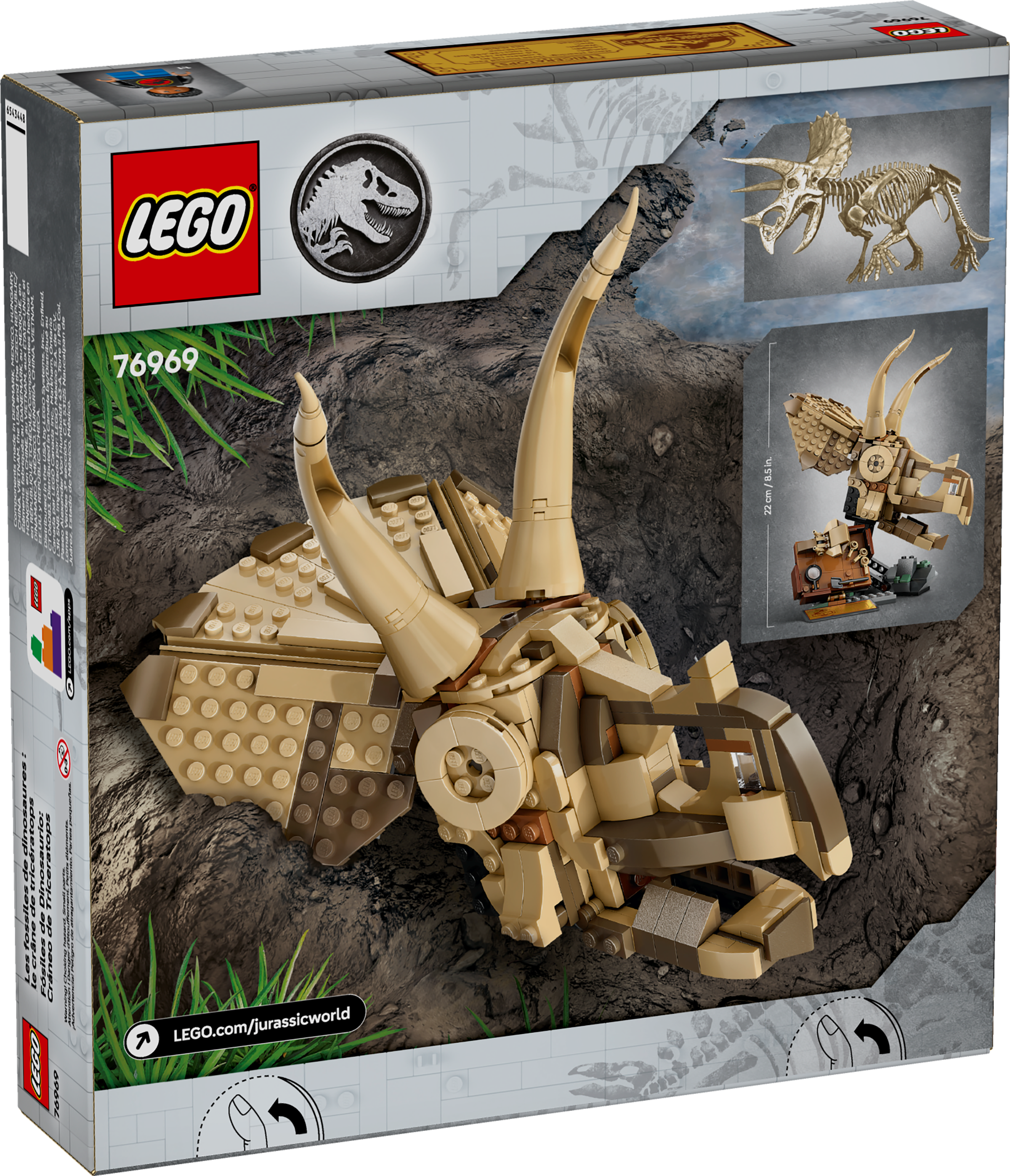 LEGO Triceratops Skull Dinosaur Fossils 468 Pieces - British product