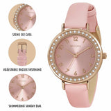Tikkers pink polyurethane strap watch and bracelet set, UK version