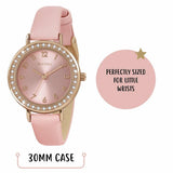 Tikkers pink polyurethane strap watch and bracelet set, UK version
