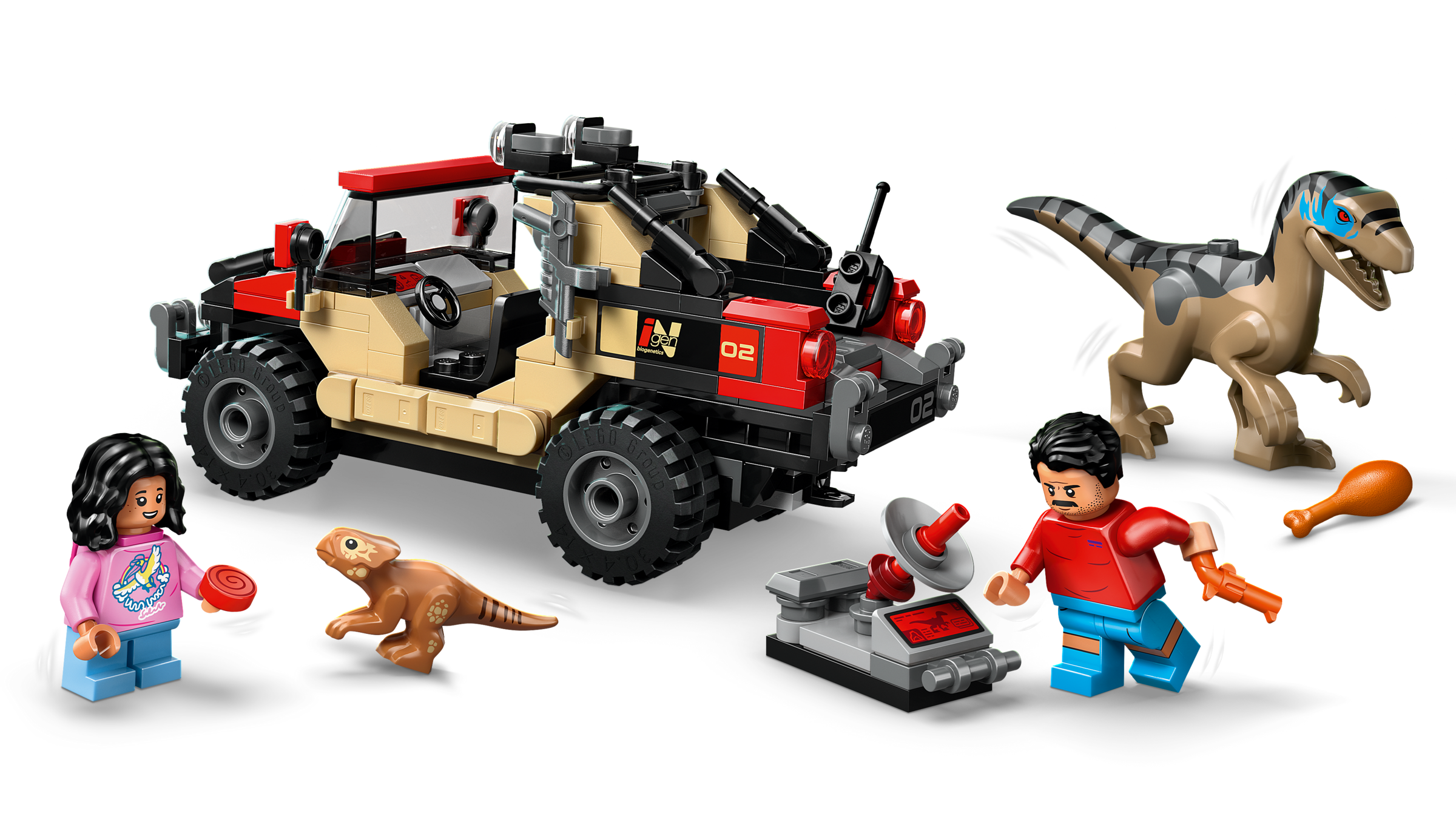 LEGO Jurassic World Raptor Off Road Escape 285 pieces, imported from the UK