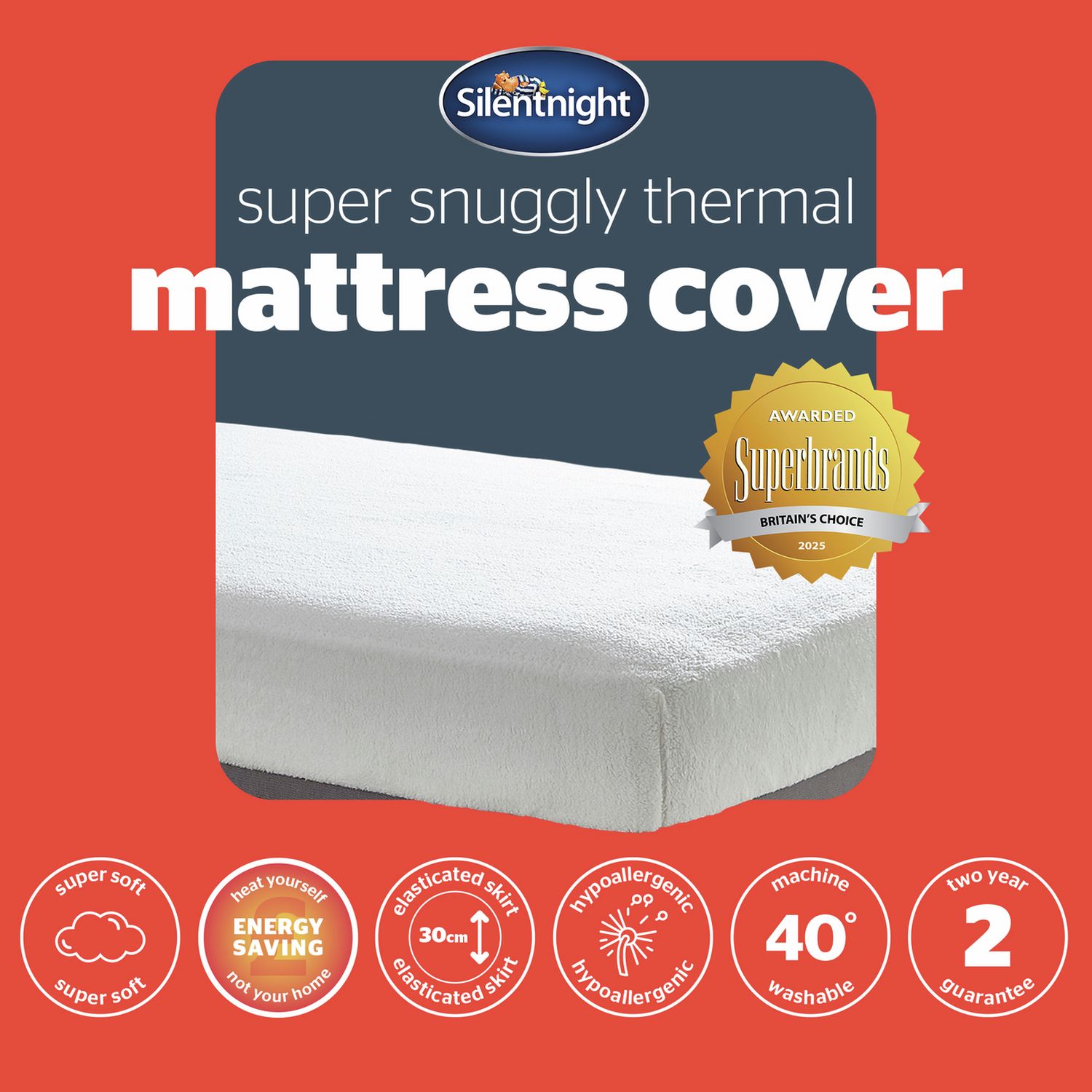 Silentnight Super Snuggly quilted mattress protector single - British product