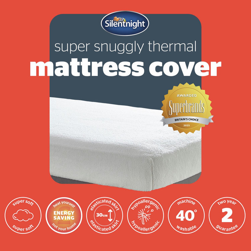 Silentnight Super Snuggly quilted mattress protector single - British product