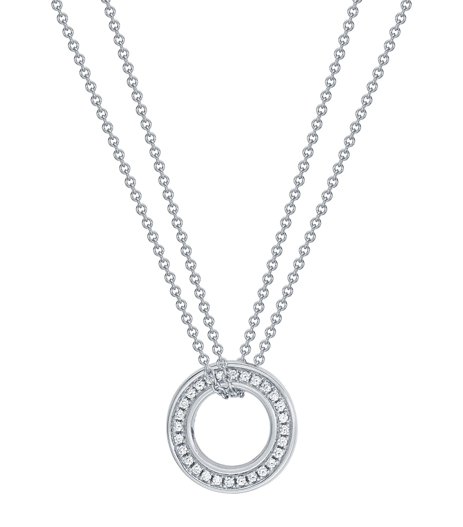 Boodles white gold diamond pendant necklace - British product