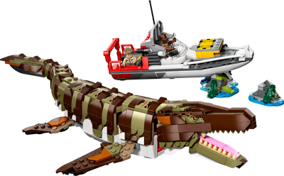 Lego Jurassic World Brick-Built Mosasaurus Boat Mission 858pc