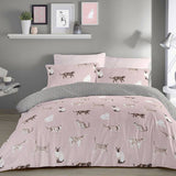 Fusion Cats blush pink bedding set single - British product