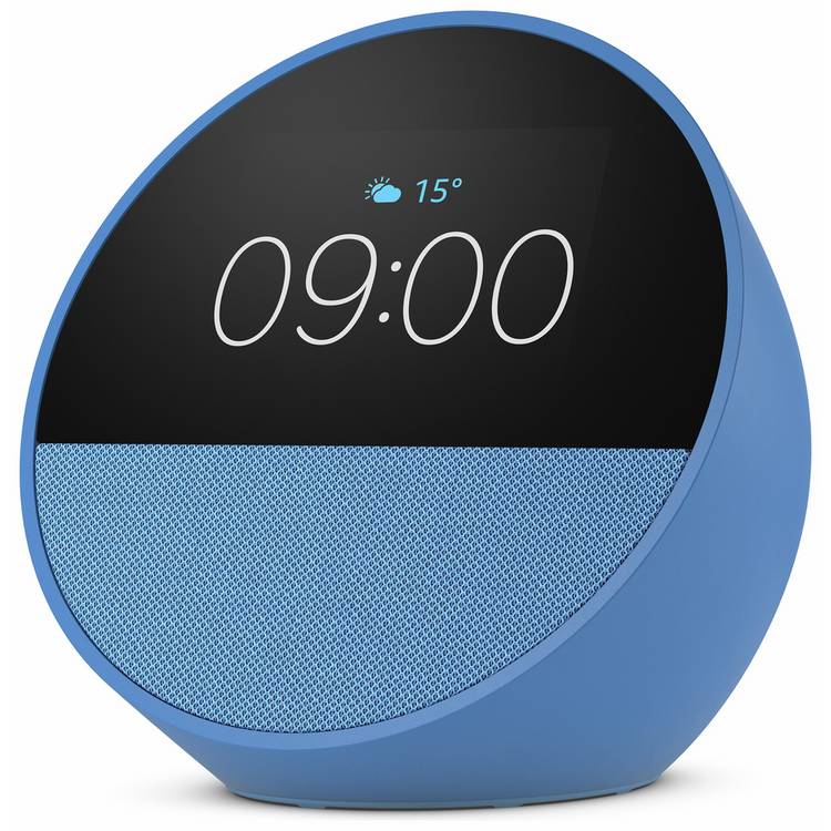 Amazon Echo Spot smart alarm clock Blue - British product