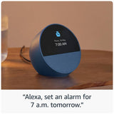 Amazon Echo Spot smart alarm clock Blue - British product