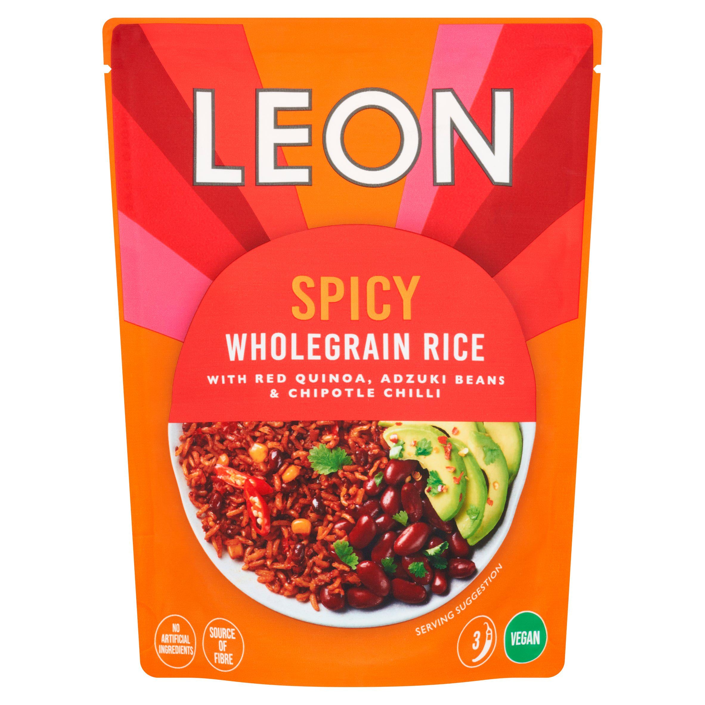 LEON Spicy Wholegrain Microwave Rice 240g GOODS Sainsburys   