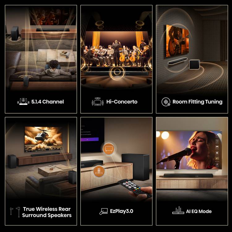 Hisense AX5140Q 5.1.4 soundbar with wireless subwoofer, imported from the UK