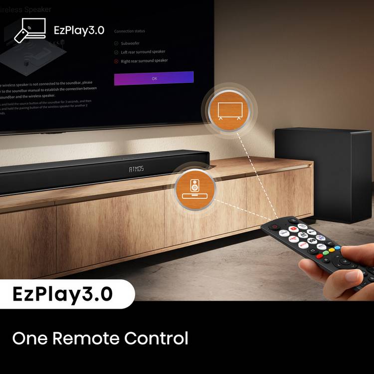Hisense AX5140Q 5.1.4 soundbar with wireless subwoofer, imported from the UK