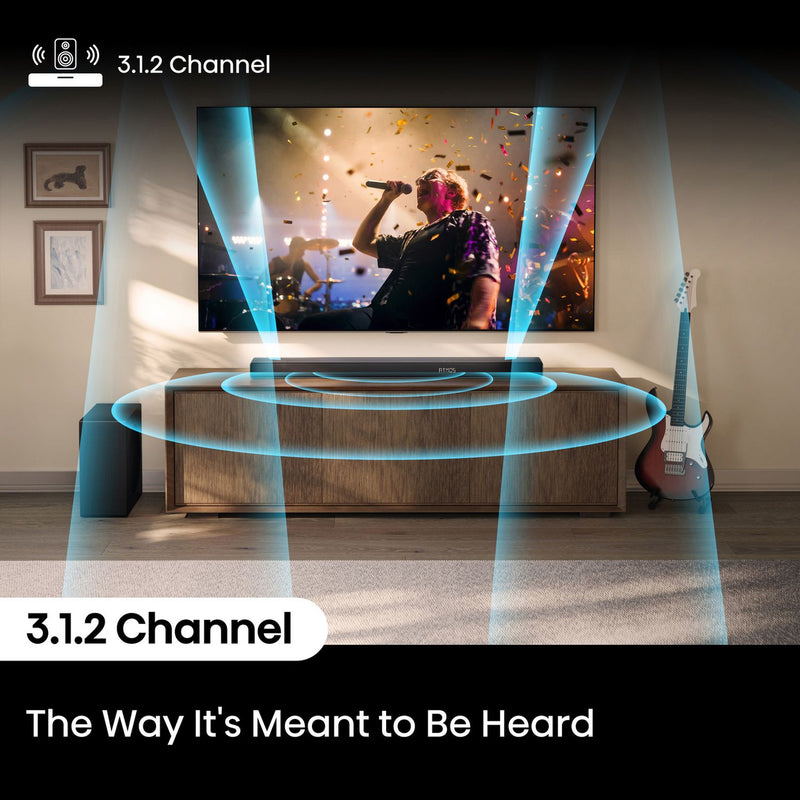 Hisense AX3120Q 3.1.2ch soundbar with wireless subwoofer (British brand)