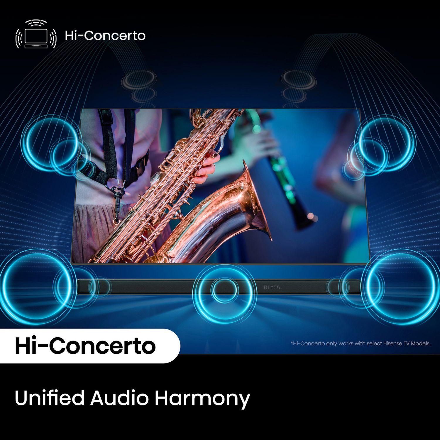 Hisense AX3120Q 3.1.2ch soundbar with wireless subwoofer (British brand)