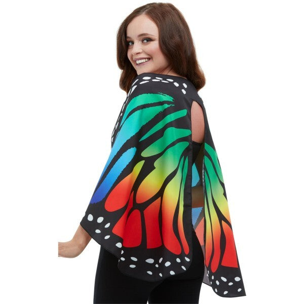 Smiffys monarch butterfly fabric wings multi-coloured 140cm - British product