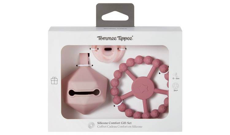 Tommee Tippee Silicone Dummy and Comfort Gift Set – Pink GOODS Argos