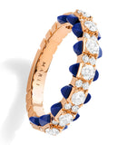 Marli New York rose gold diamond lapis lazuli Tip-Top ring, imported from the UK
