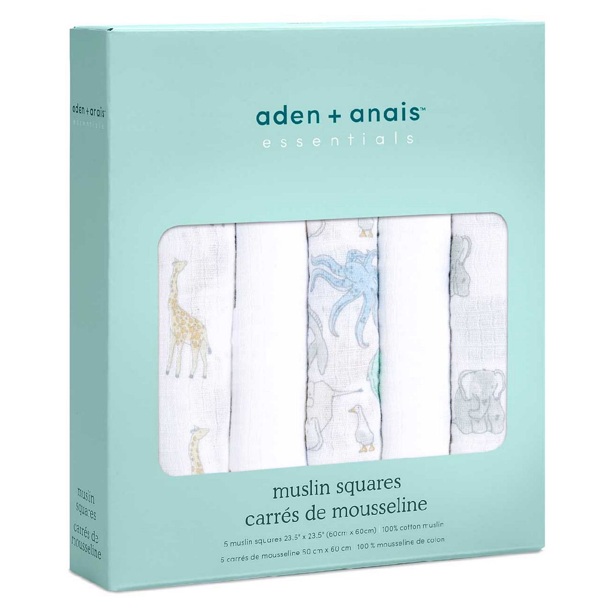 aden + anais™ essentials 5 pack cotton muslin squares natural history GOODS Boots   