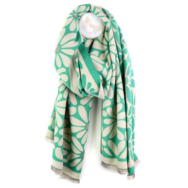 POM floral scarf green mix, UK version