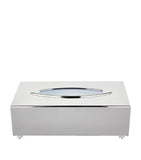 ZODIAC rectangular chrome tissue box (British brand)
